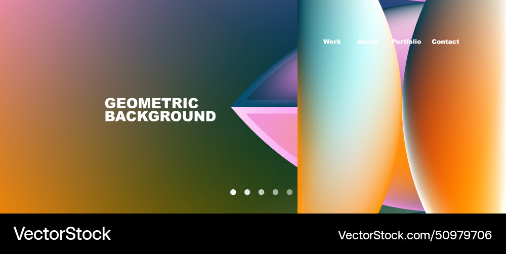 Minimal geometric web site page template design Minimal geometric web site page template design vector image