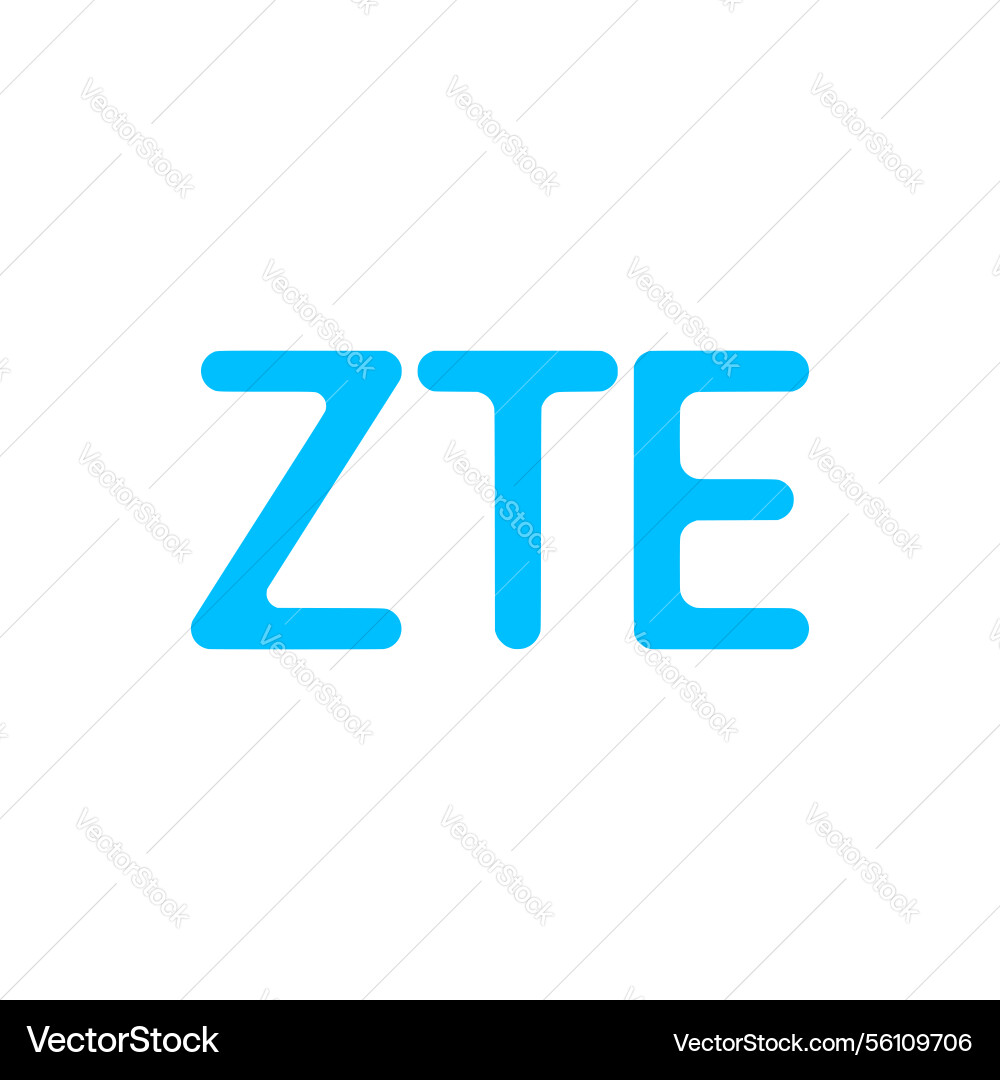 Offizielles Logo-Icon der Marke Zte Lizenzfreier Vektor