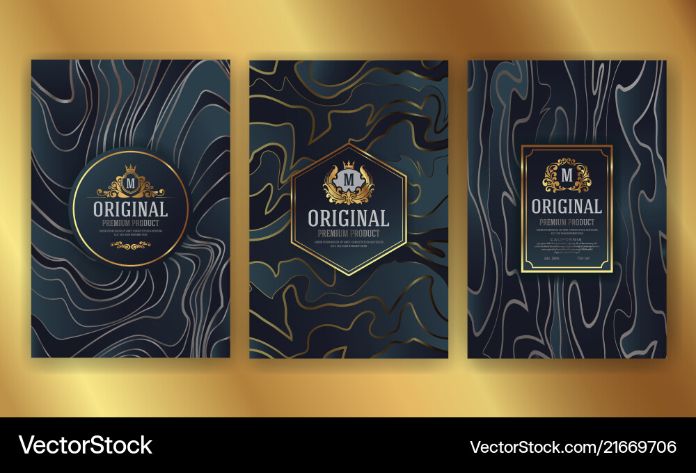 Premium luxury packaging design with heraldic Premium luxury packaging design with heraldic vector image