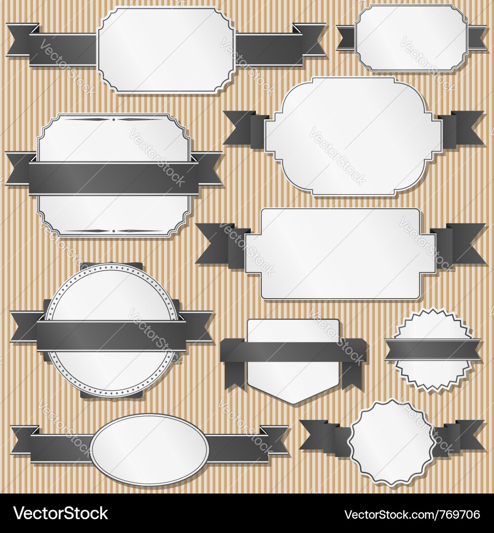 Retro labels Royalty Free Vector Image - VectorStock