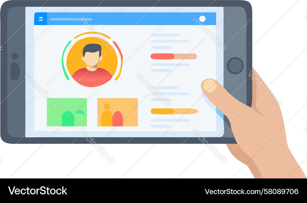 User Profile Messaging App Vector Image