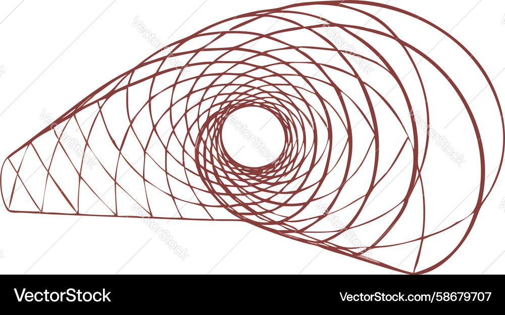 Abstract concentric spiral pattern with fluid Vector Image