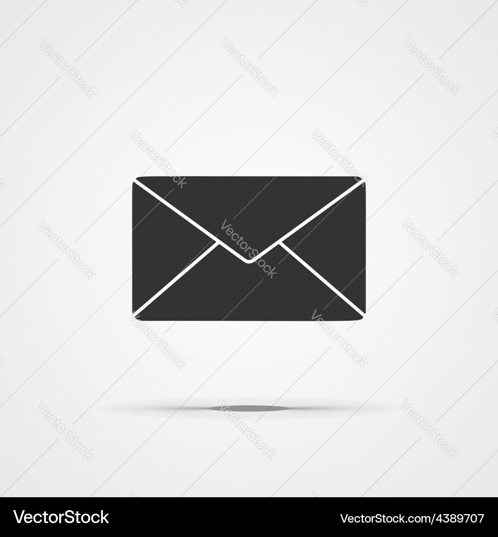 Envelope mail icon for web flat design Vector Image