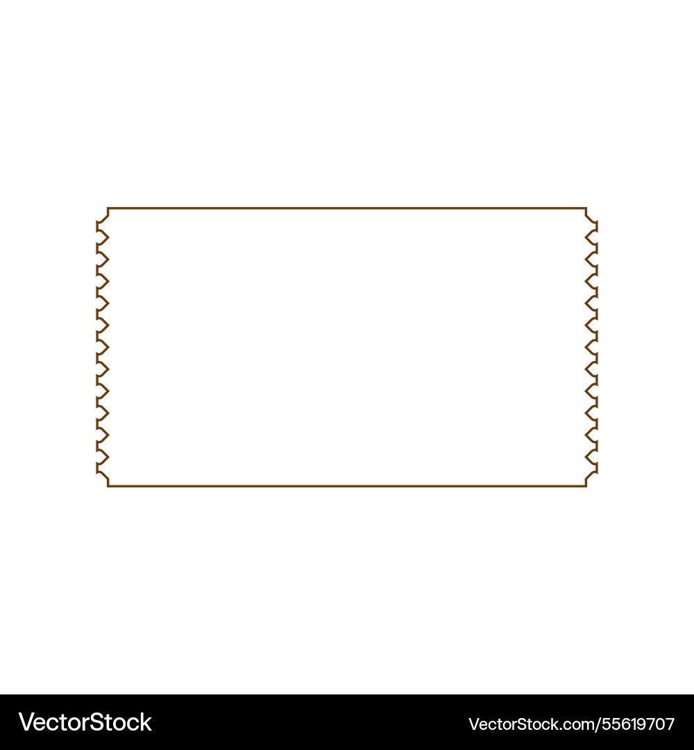 Frame is rectangular with jagged edges on a white Vector Image