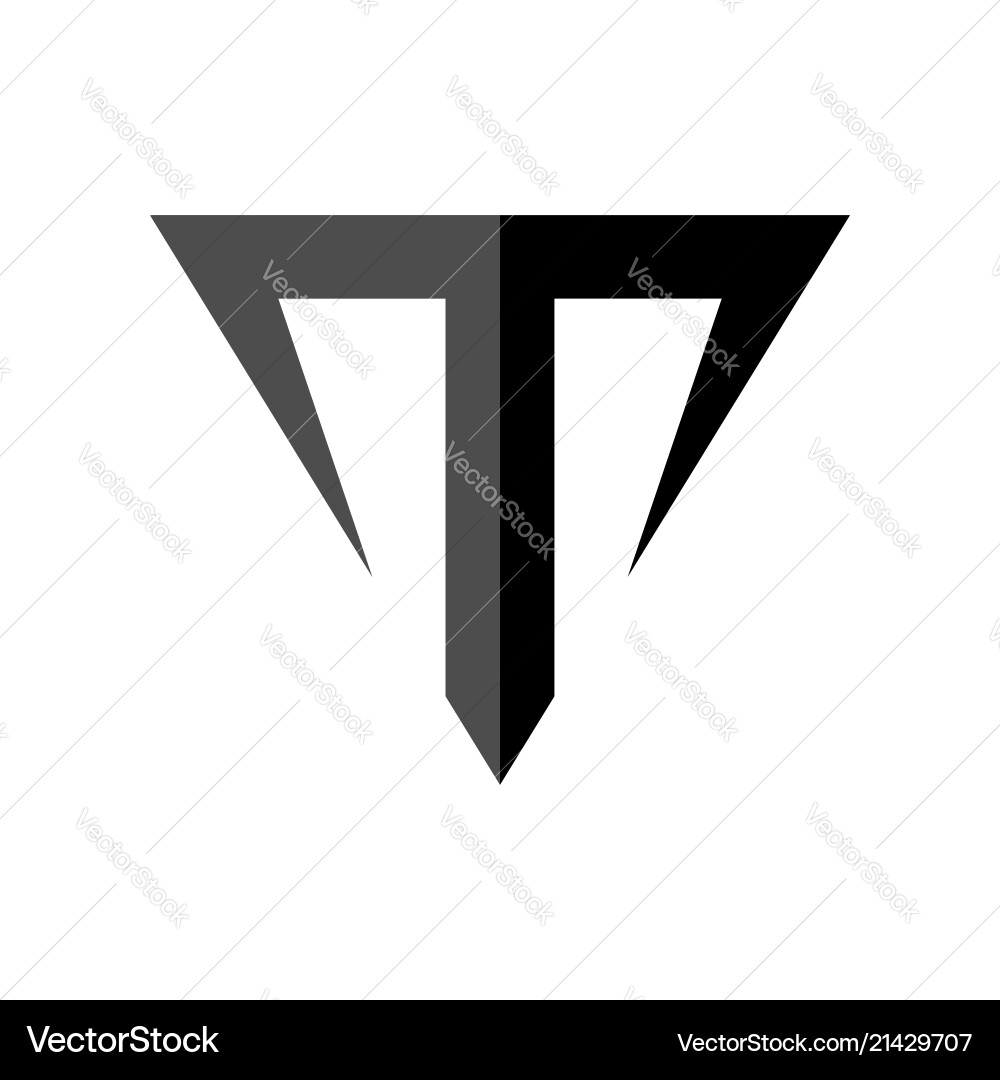 Letter t taurus symbol design vector image