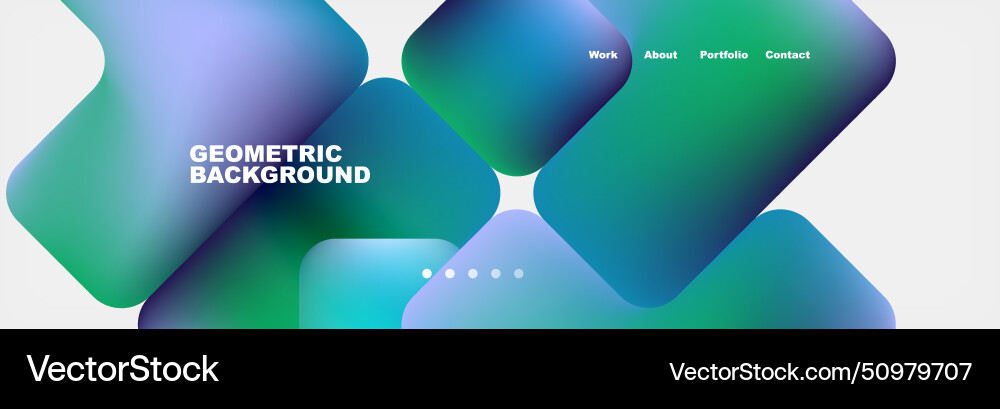 Square internet web page design template Vector Image