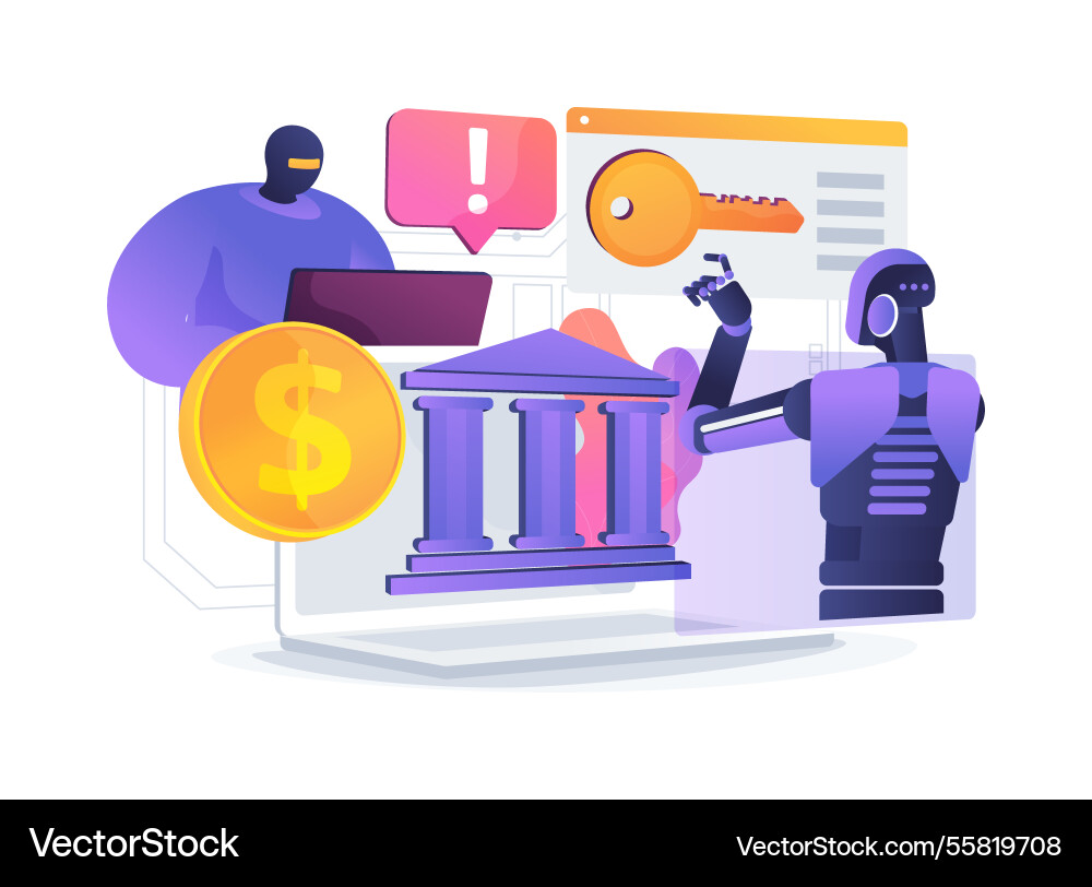 Ai fraud detection in banking abstract concept Ai fraud detection in banking abstract concept vector image