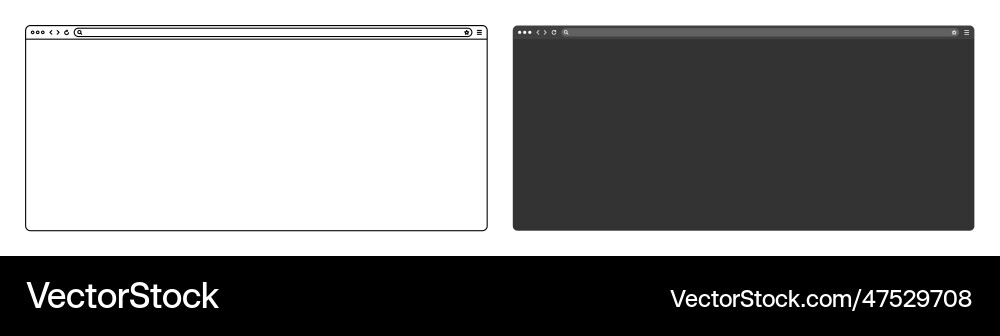Blank web browser internet page window Blank web browser internet page window Vector Image