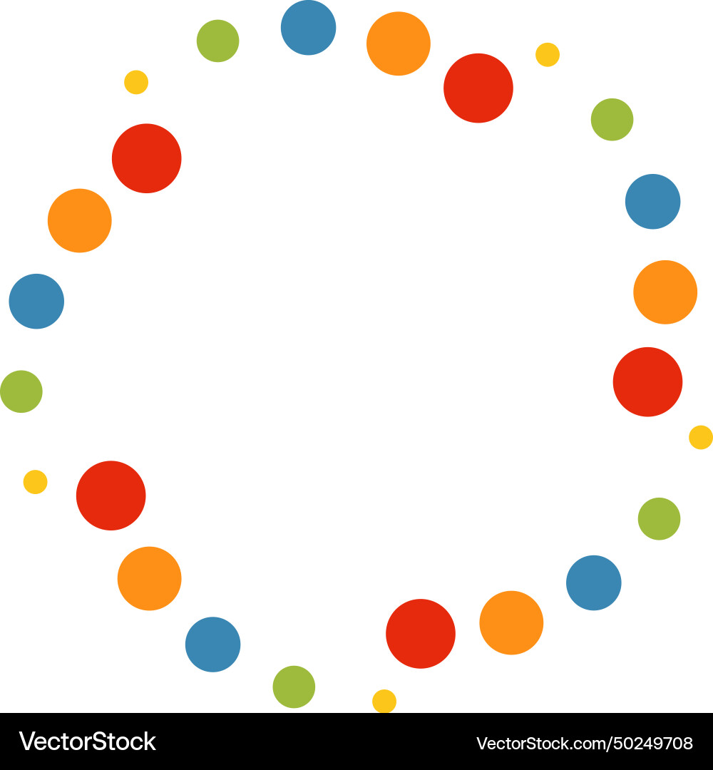 Dot gradient round spiral frame halftone effect Dot gradient round spiral frame halftone effect vector image