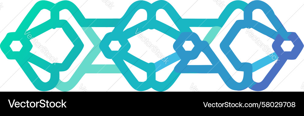 Dynamic Interlocking Hexagon Pattern Vector Image