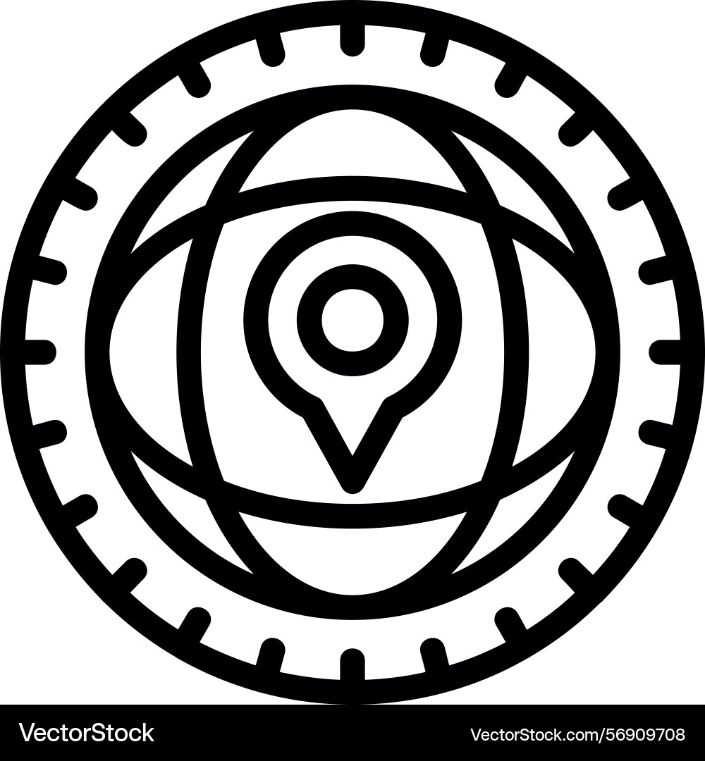 Globe linear style icon design Vector Image