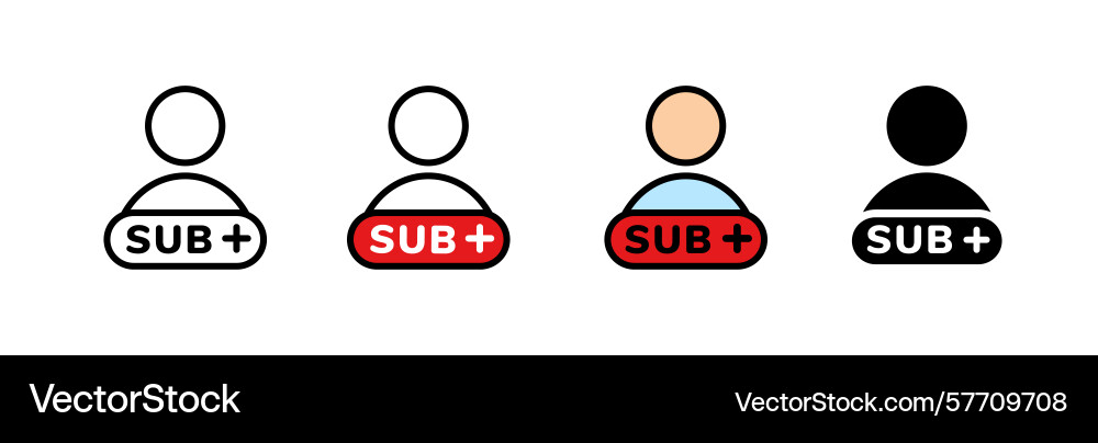 Icon of user with subscription plus sign Vector Image