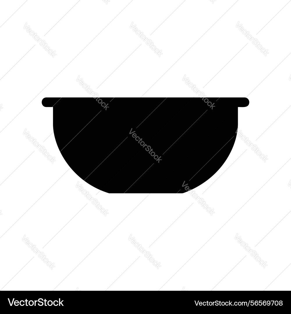 Minimalist outline graphic of an empty serving Vector Image