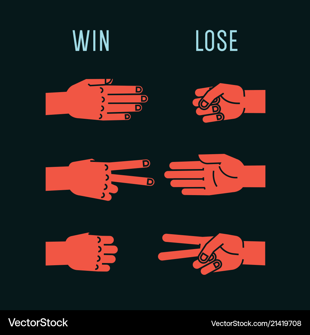 Rock, Paper, Scissors Game vector image