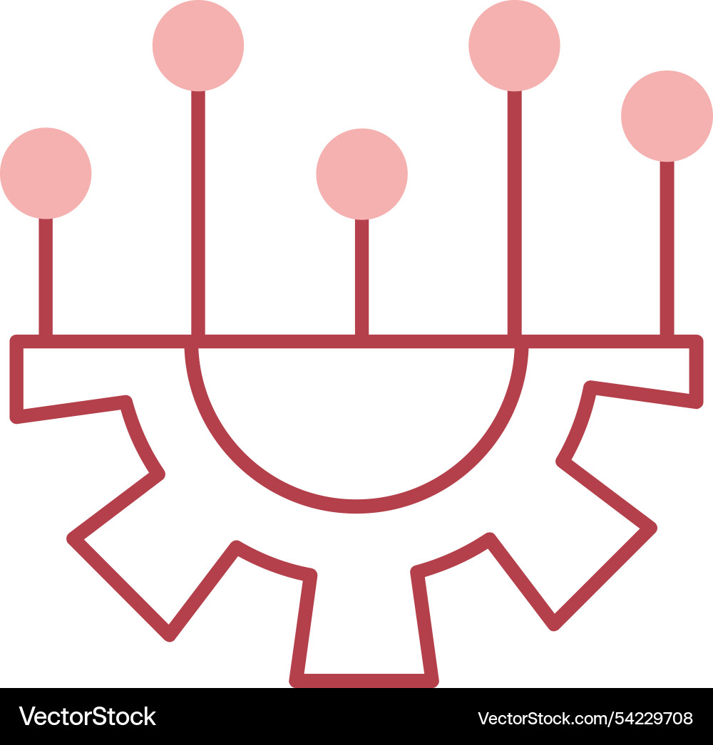 Setting line fill icon Vector Image