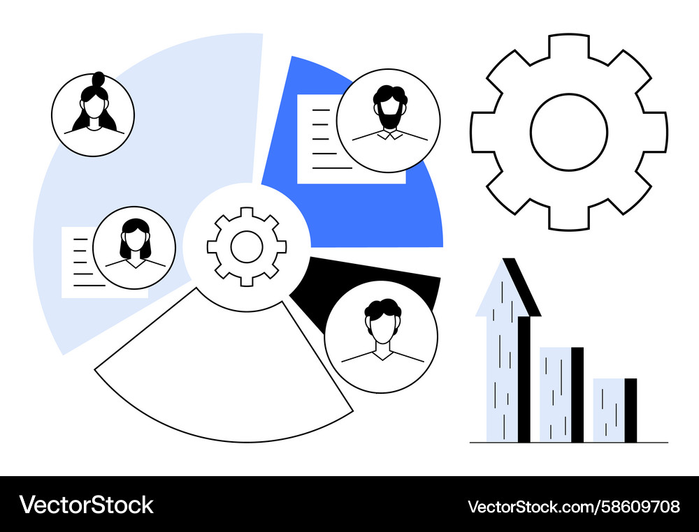 Team collaboration and workflow optimization Vector Image