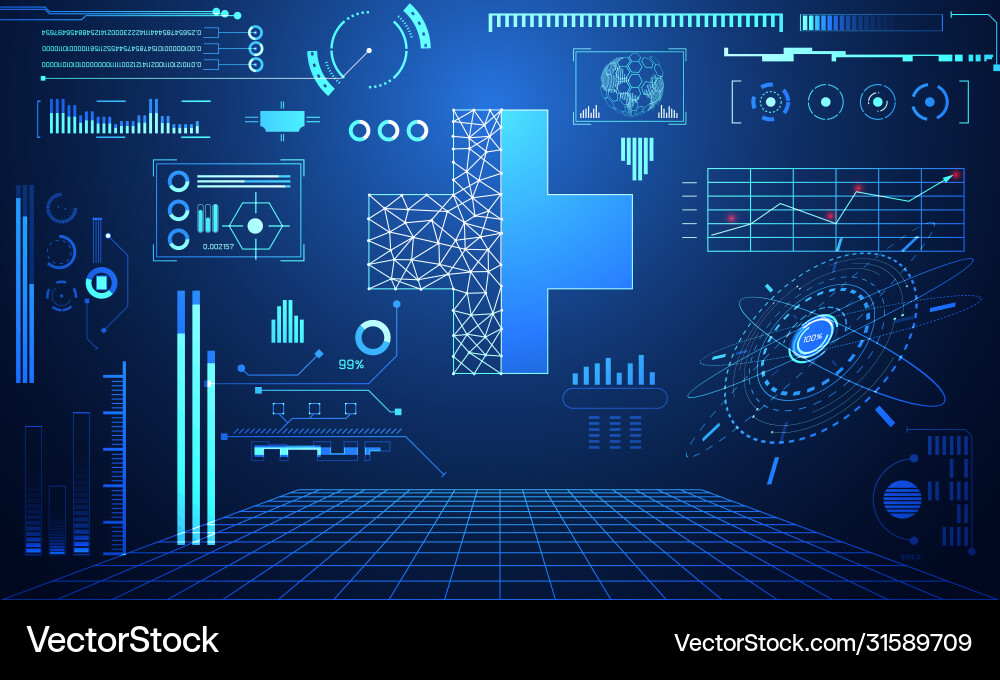 Abstract Technology Data Interface vector image