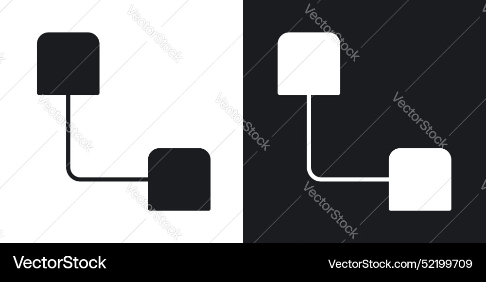 Diagram nested icon set in solid style Vector Image