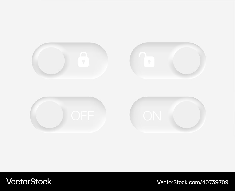 Lock and unlock selector on off web vector image