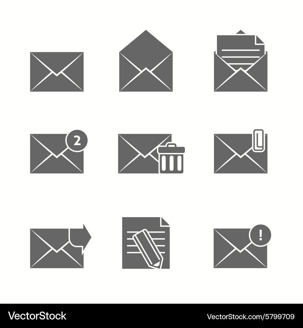 Message Icon Set vector image