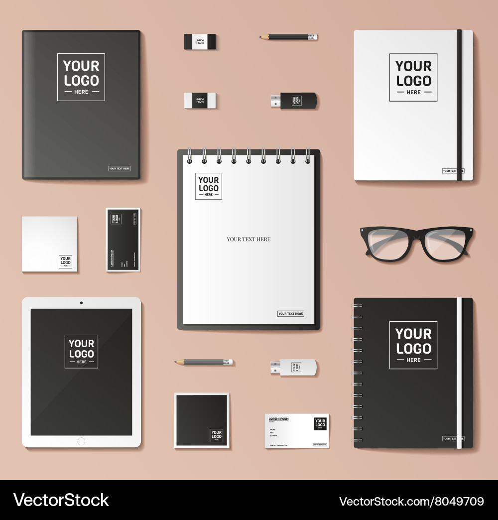 Mock up set vector image