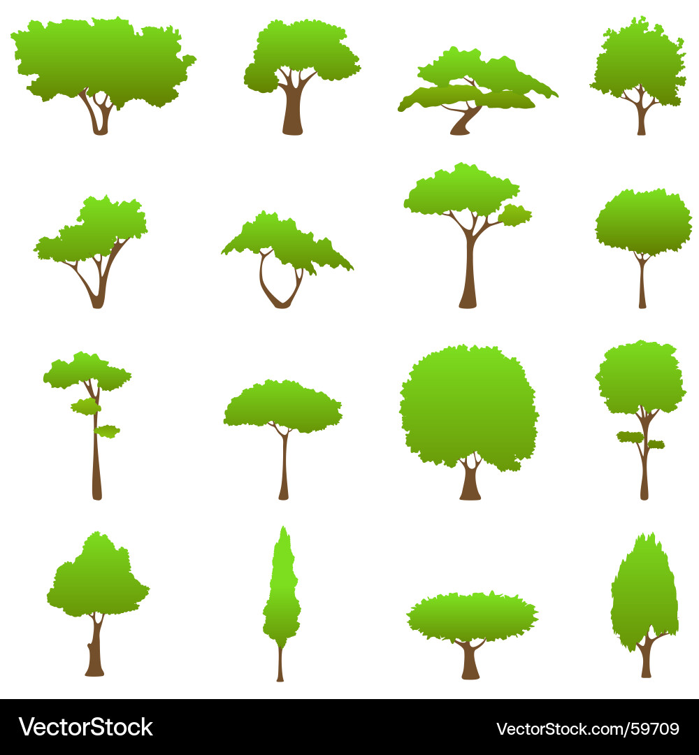 Tree Element Collection vector image
