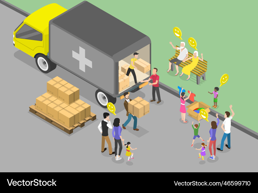 3d isometric flat conceptual Royalty Free Vector Image
