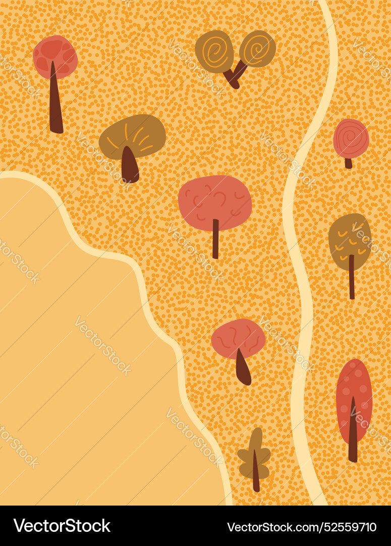 Autumn forest background with copy space template Autumn forest background with copy space template vector image