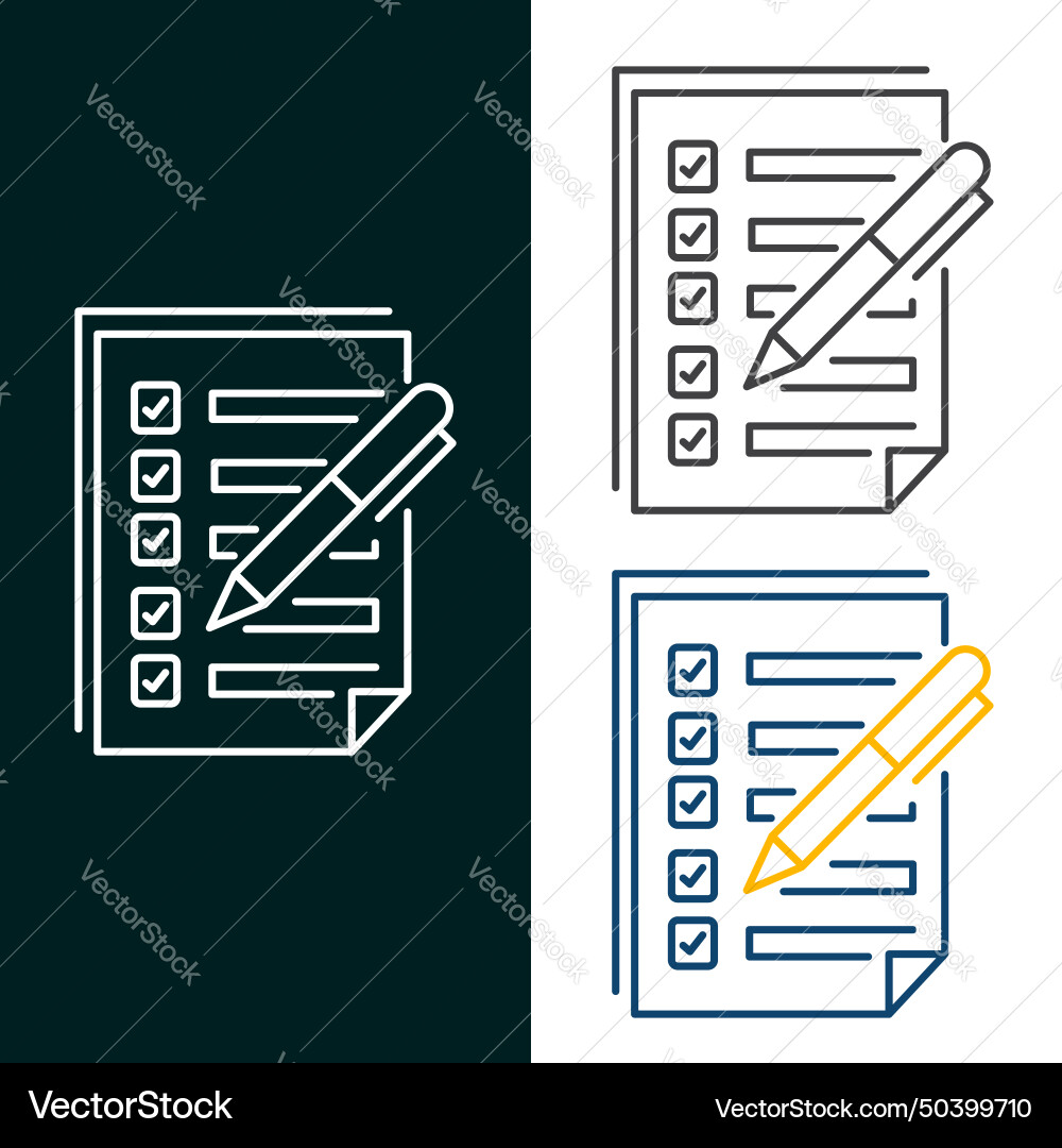 Checklist to-do list task planning icon vector image