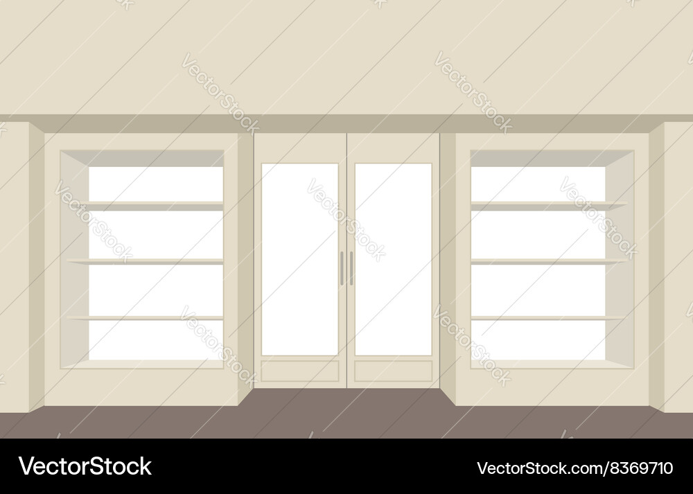 Facade shop empty storefront building for store Vector Image