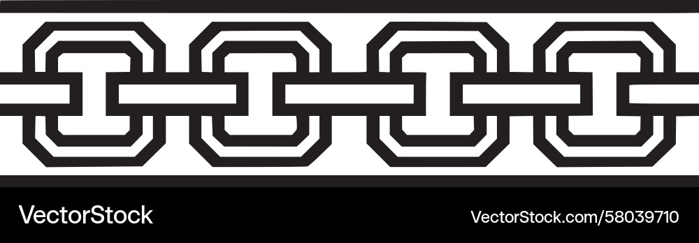 Geometric Chain Border Pattern vector image