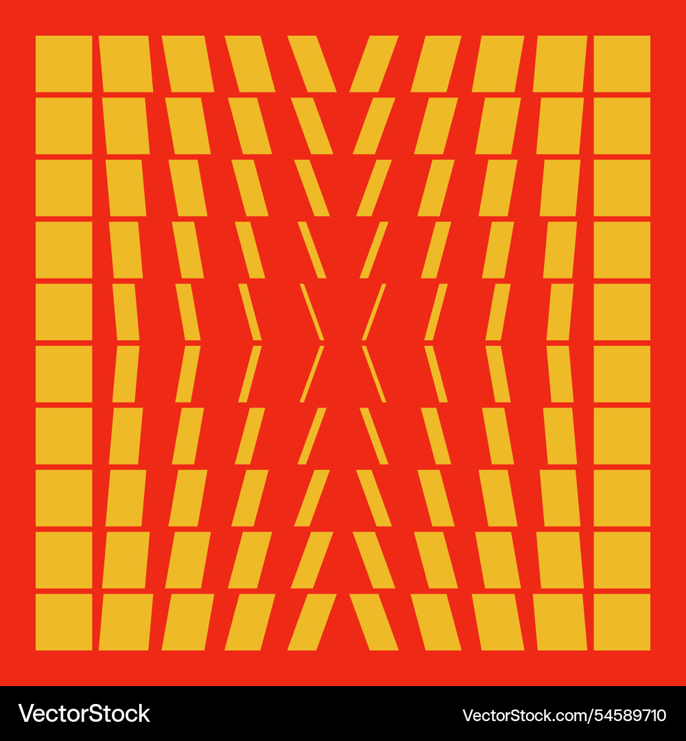 Geometric square groovy checkered pattern vector image