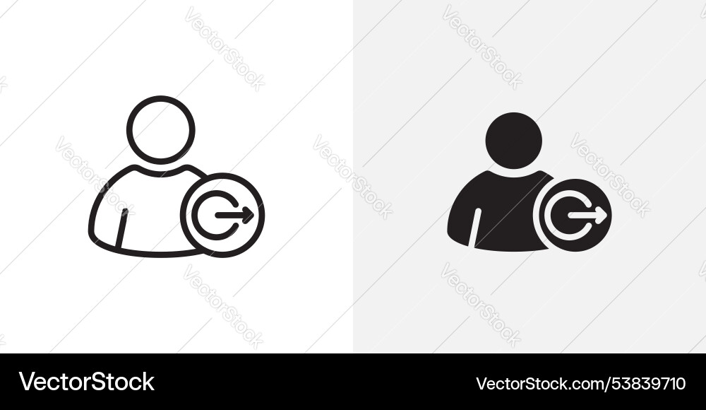 Log out icon set vector image
