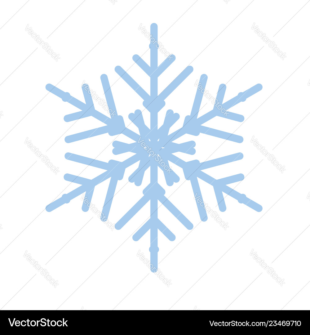 Snowflake winter new year blue art symbol icon Snowflake winter new year blue art symbol icon Vector Image