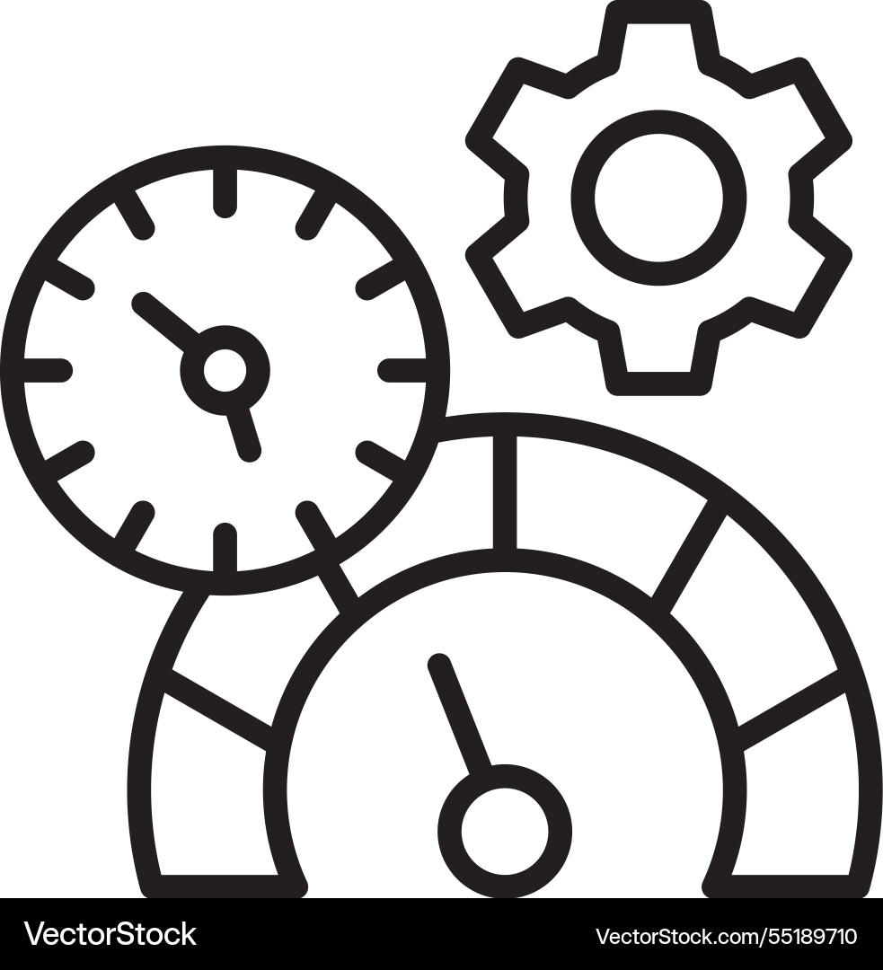 Timer line icon design Vector Image