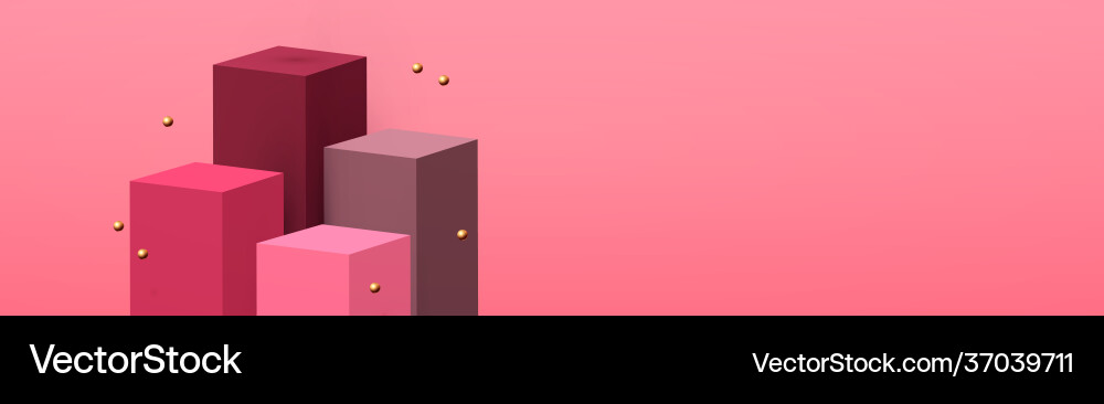 3d realistic square podium empty stage showcase 3d realistic square podium empty stage showcase vector image