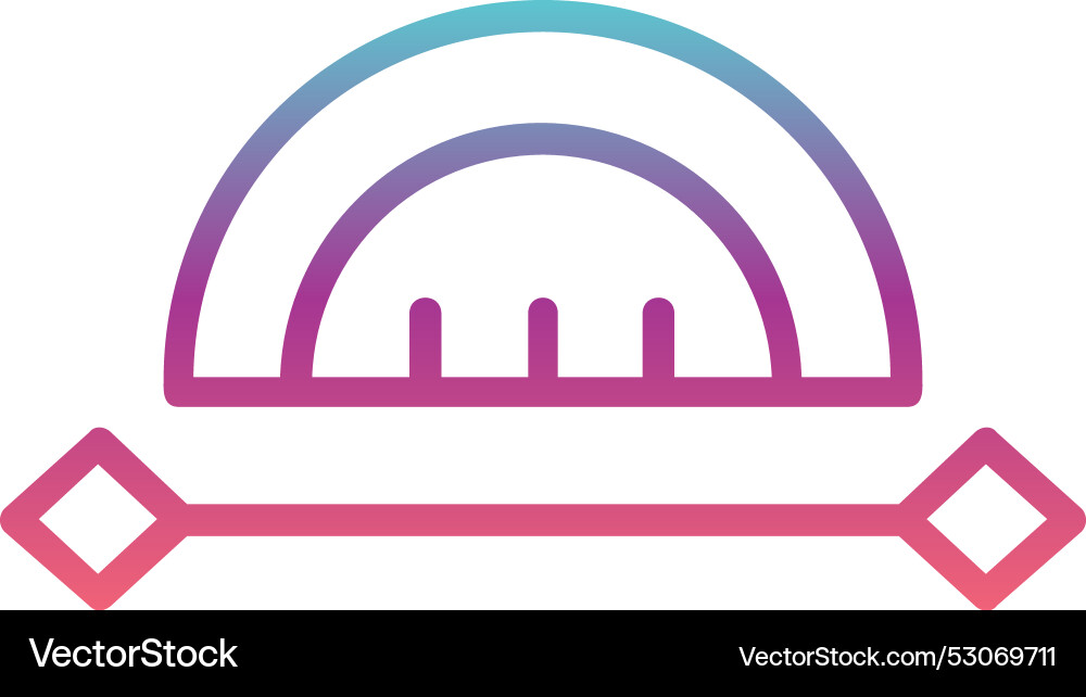 Curve ruler line gradient design Vector Image