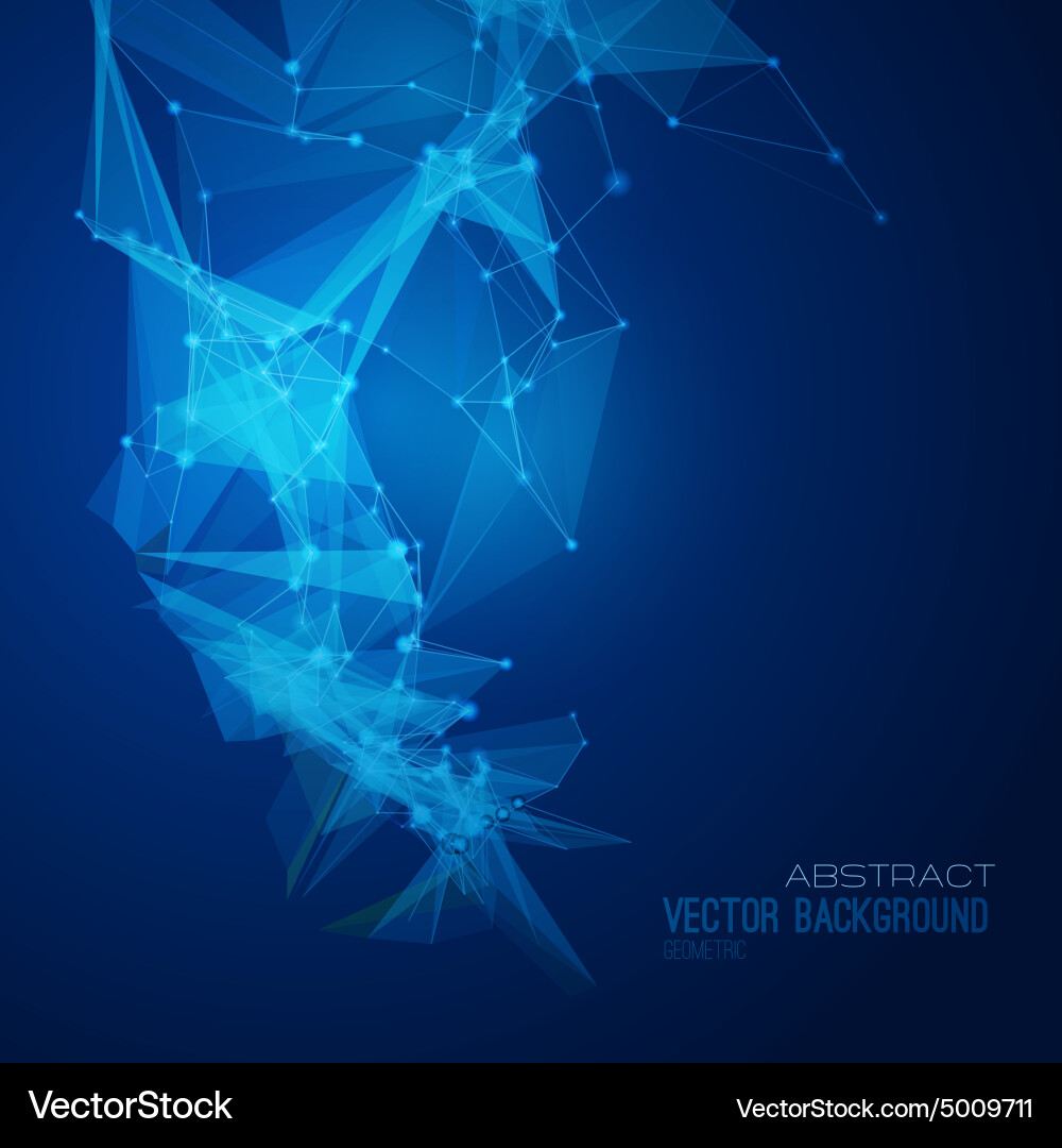 Dynamic Geometric Network Background vector image