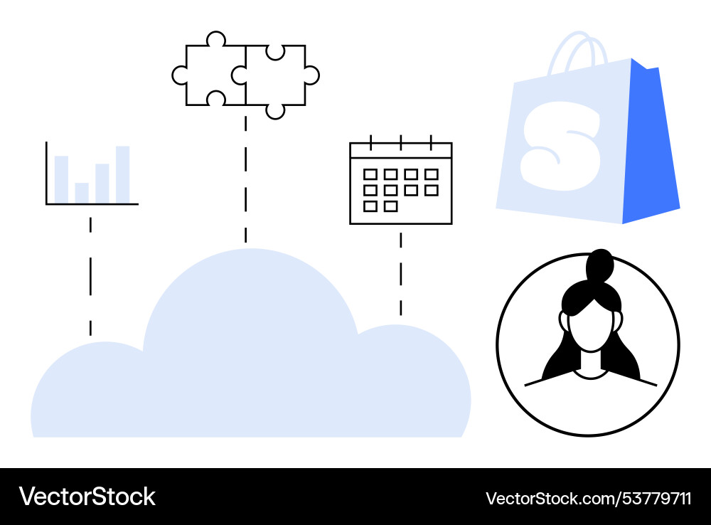 E-commerce integration and data management vector image
