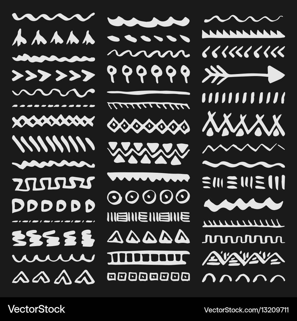 Ethnic Tribal Borders Vector Image