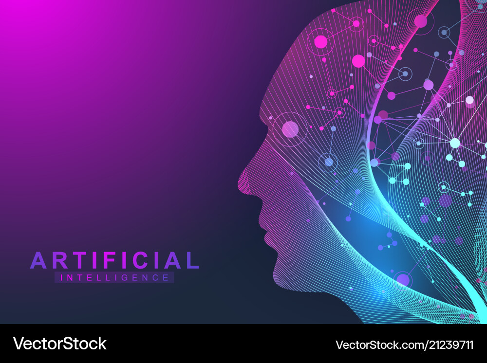 Futuristic artificial intelligence and machine Futuristic artificial intelligence and machine vector image