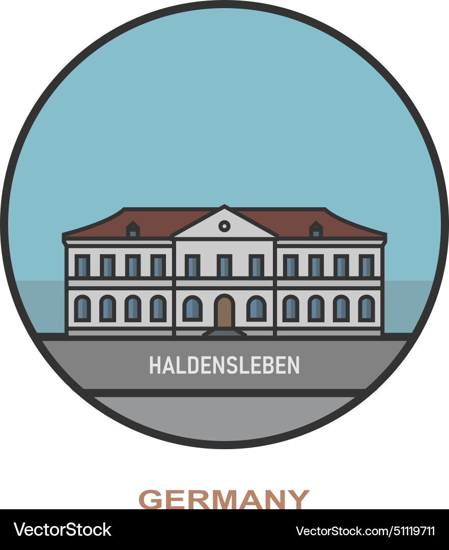 Haldensleben Städte und Städte in Deutschland Vektorbild