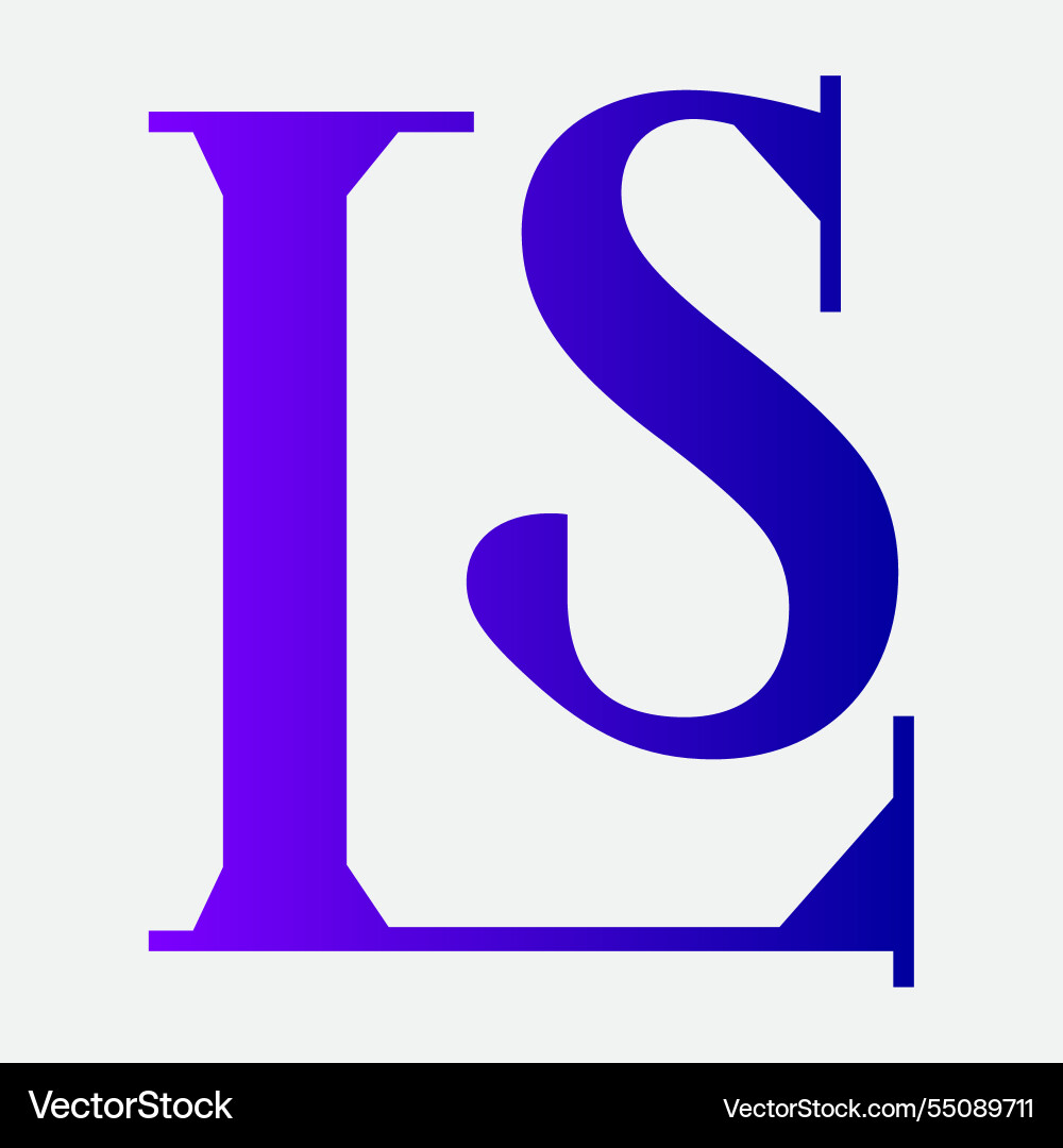 Ls symbol initial letter design monogram abstract Vector Image