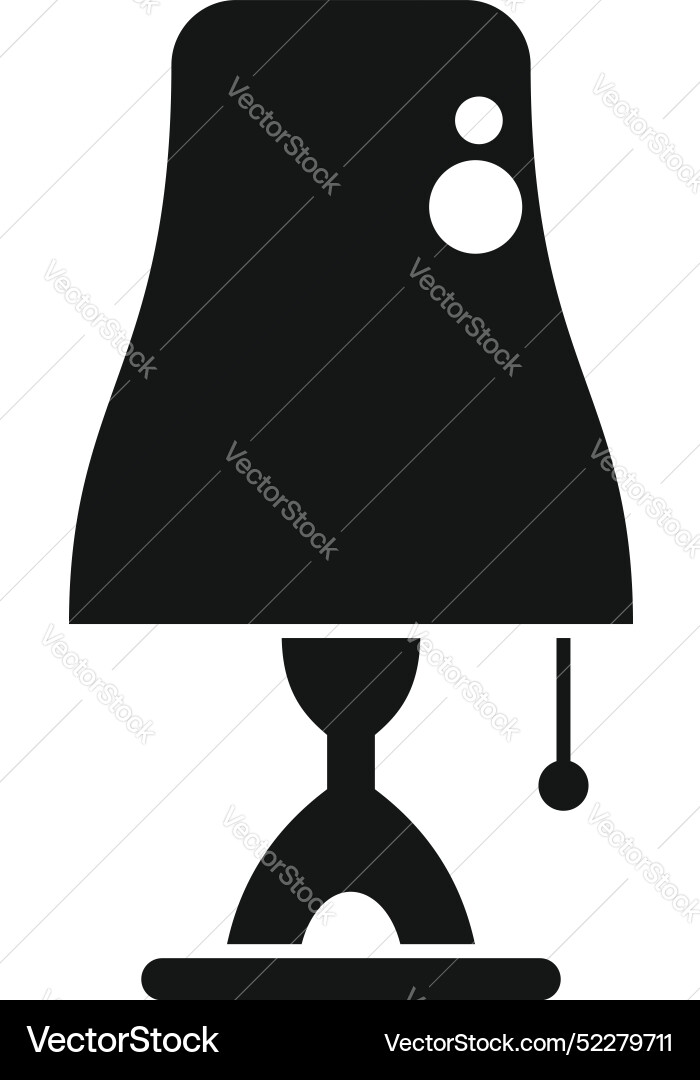 Modern table lamp with switch button providing Modern table lamp with switch button providing vector image