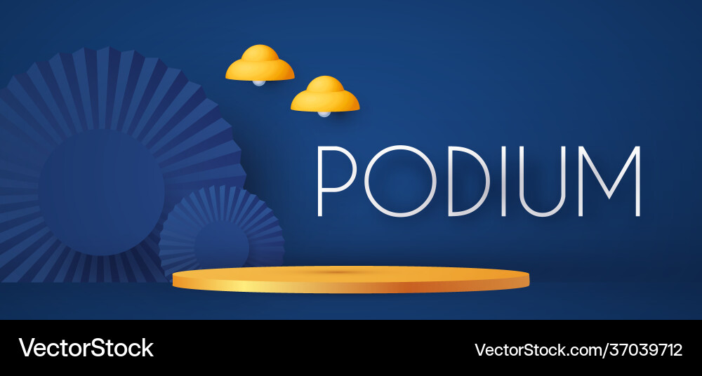 3d realistic circle podium empty stage showcase 3d realistic circle podium empty stage showcase vector image