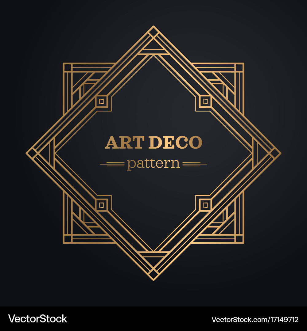 Art Deco Frame Pattern vector image