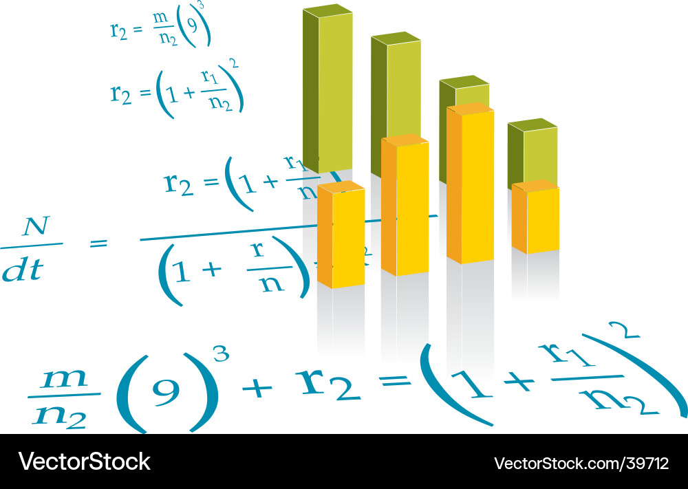 Bar Graph Financial Data Vector Image