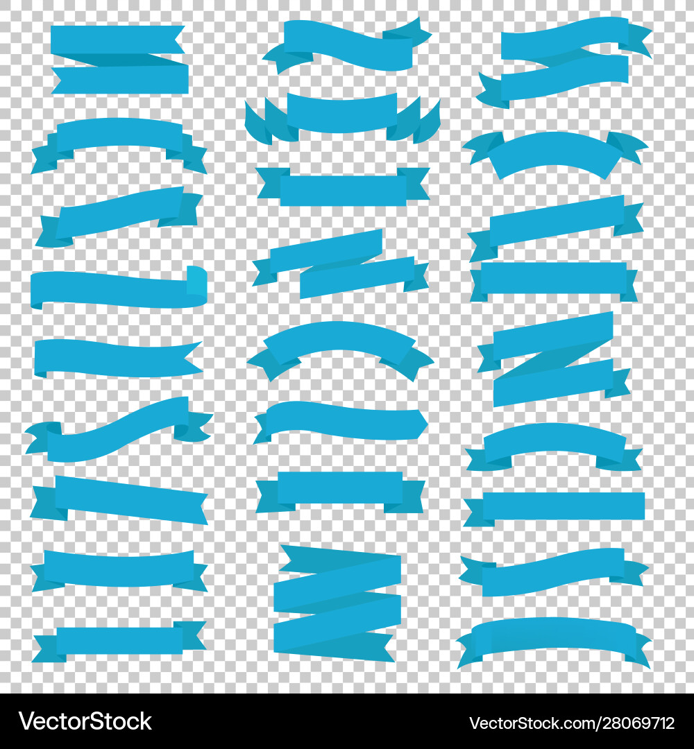 Blaues Band Set isoliert transparent Hintergrund Blaues Band Set isoliert transparent Hintergrund vektorbild