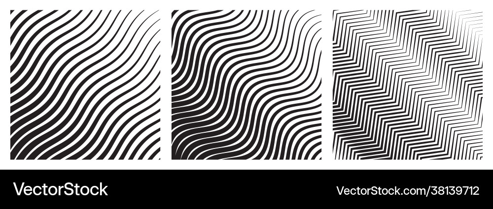 Oblique Wave Pattern - Smooth Lines Vector Image