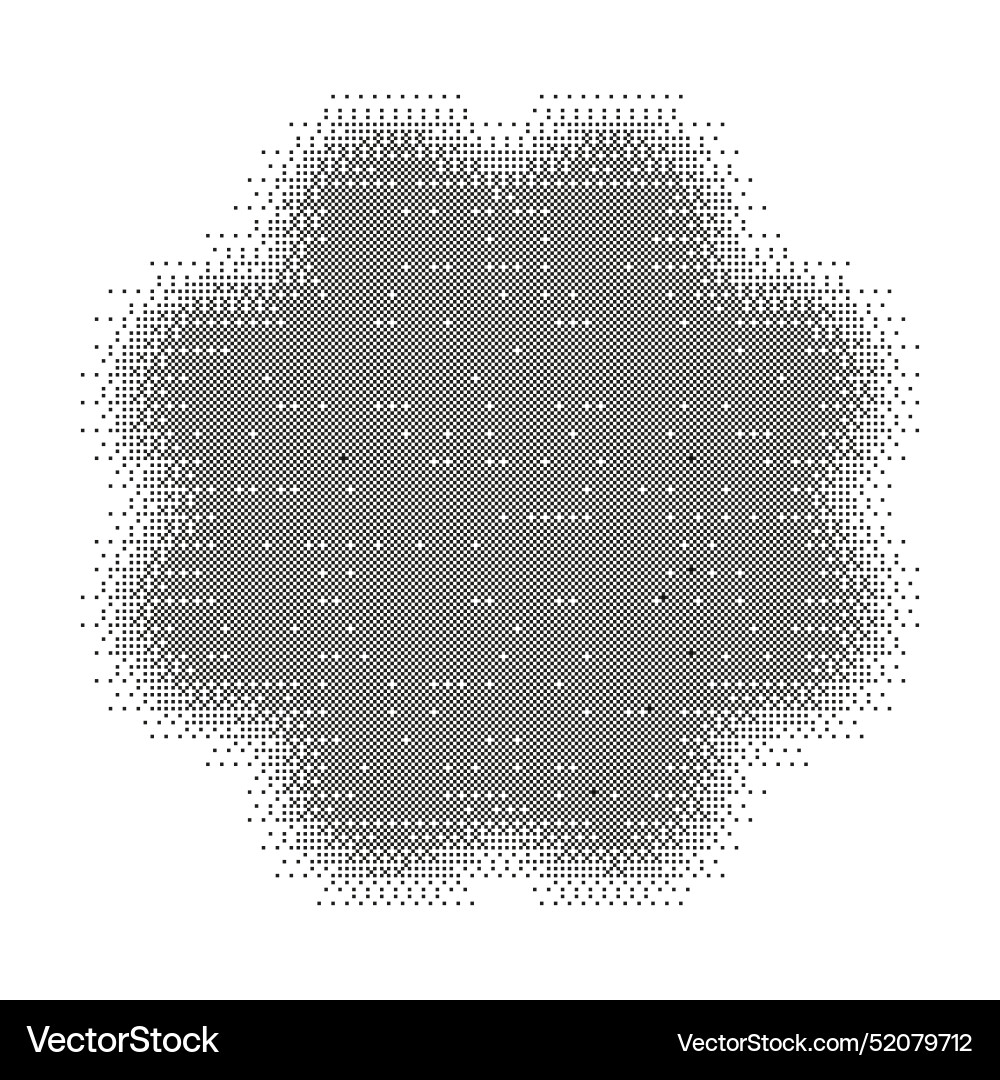 Pixel abstract shape gradient art halftone style Vector Image
